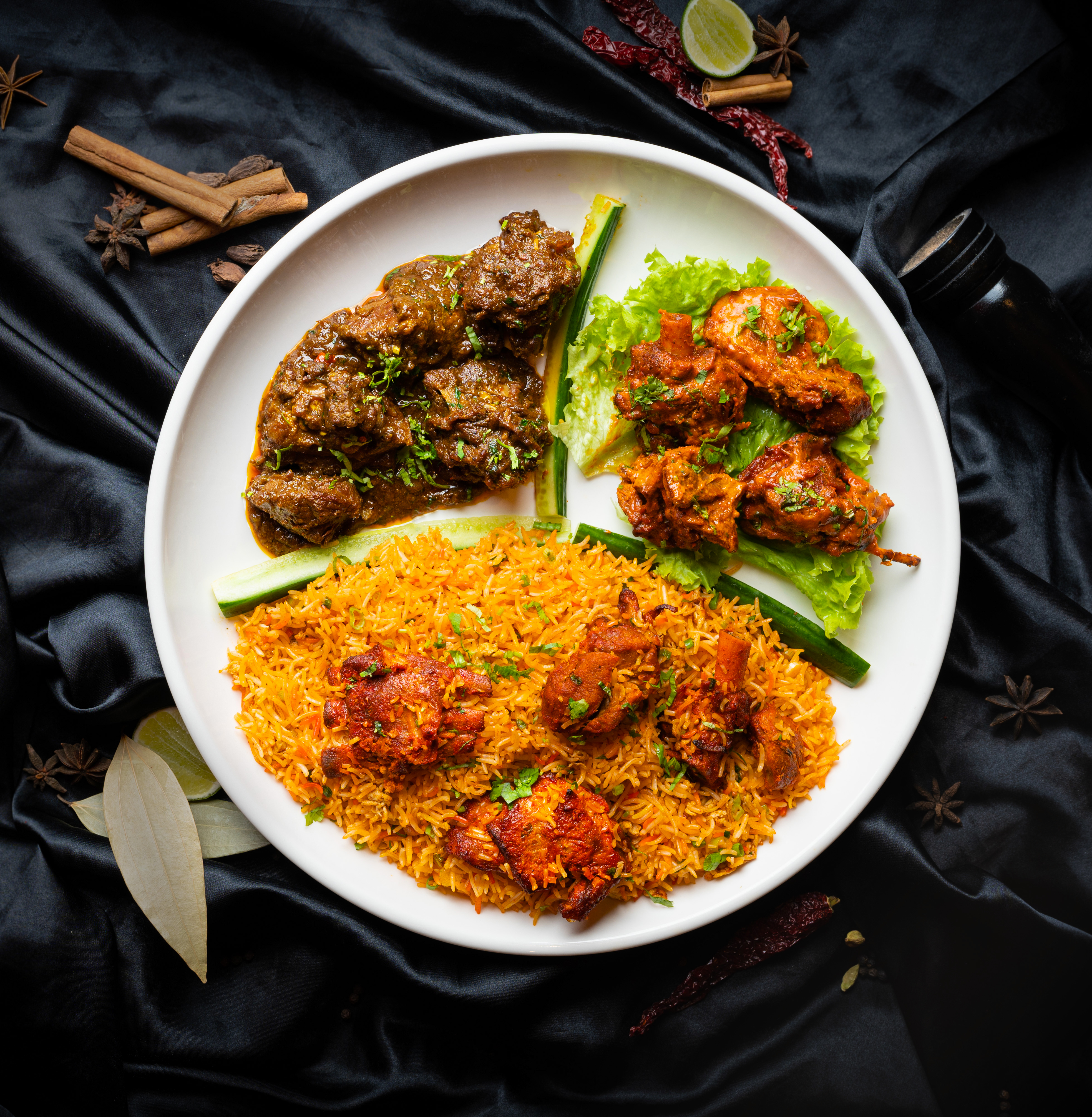 Tiranga Thaal Mughlai Mutton