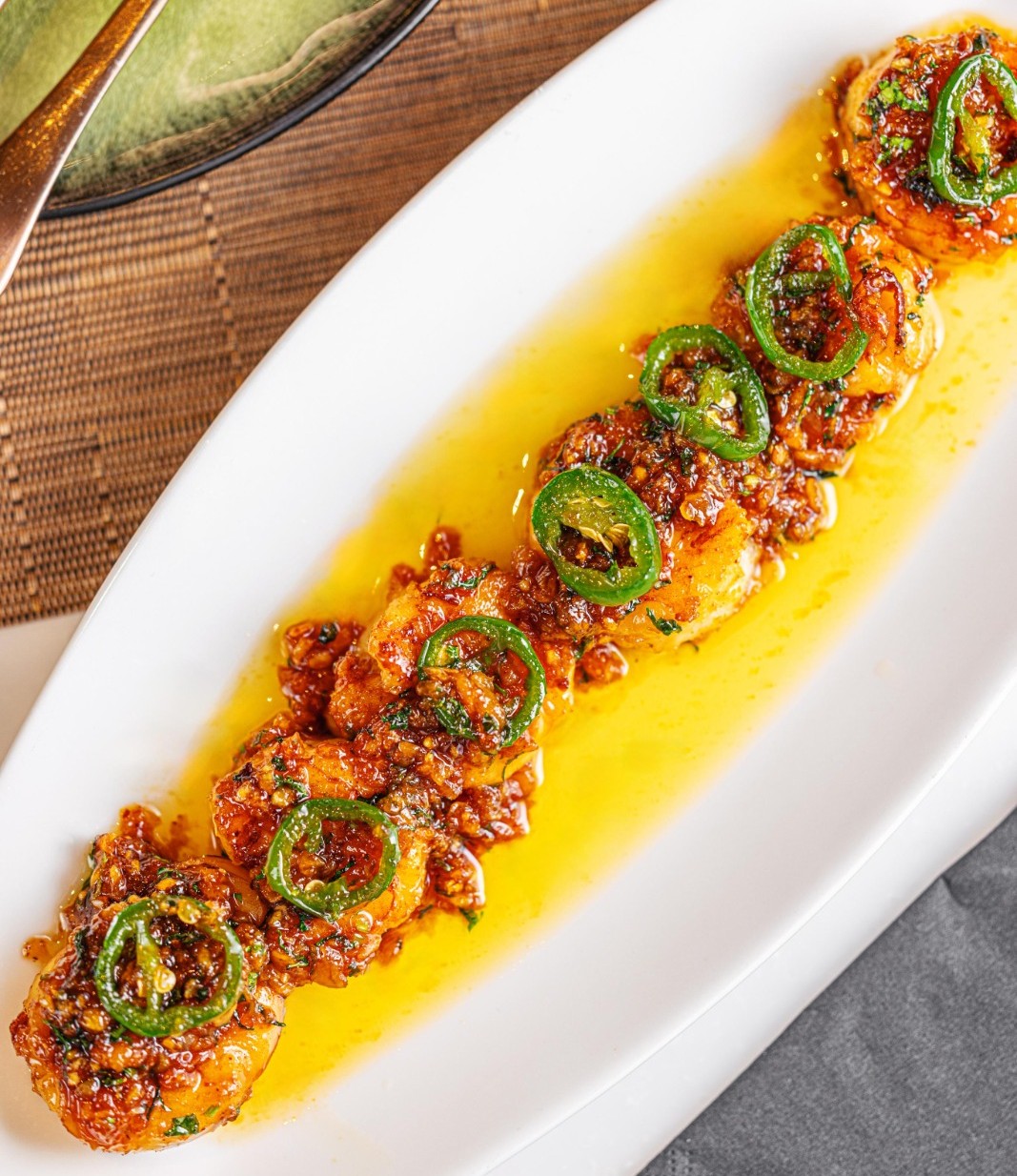 Jalapeno Prawns with Butter Garlic Sauce